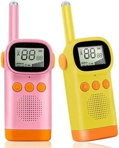Walkie Talkie For Kids, 22 Channels 2 Way Radio 3 Km Long Range Walkie Talkies Handheld, Toys For 3-12 Year Old Boys Girls, Gift Toys For Boys And Girls To Outside, Hiking, Game Camping (Blue&Blue) -Folkmanis Toys Shop 41 CorMbPRL. AC