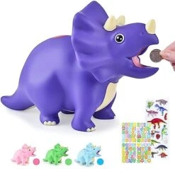 Dinosaur Piggy Bank For Kids, Unbreakable Plastic Money Coin Bank For Boys And Girls, Great Gifts For Birthday, Christmas, Baby Shower (Green) -Folkmanis Toys Shop 41 Dmc97tUL. AC