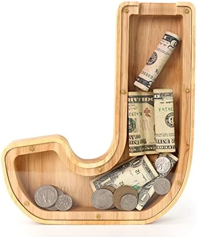 WOOD CITY Letter Piggy Bank For Adults Boys Girls Kids, Wooden 9 Inch Large Personalized Bills And Coins Bank Money Box, Customized Name DIY Creative Gift For Real-Money, Alphabet Decorations (B) 16 WOOD CITY Letter Piggy Bank For Adults Boys Girls Kids, Wooden 9 Inch Large Personalized Bills And Coins Bank Money Box, Customized Name DIY Creative Gift For Real-Money, Alphabet Decorations (B) - Image 14