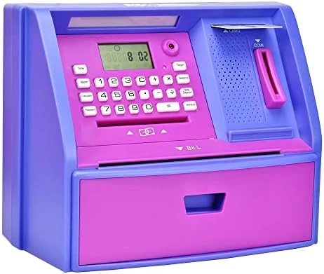 Talking ATM Savings Bank, Digital Piggy Bank, ATM Money Coins Machine For Kids Birthday Gift (Red/Blue) 11 Talking ATM Savings Bank, Digital Piggy Bank, ATM Money Coins Machine For Kids Birthday Gift (Red/Blue) - Image 9