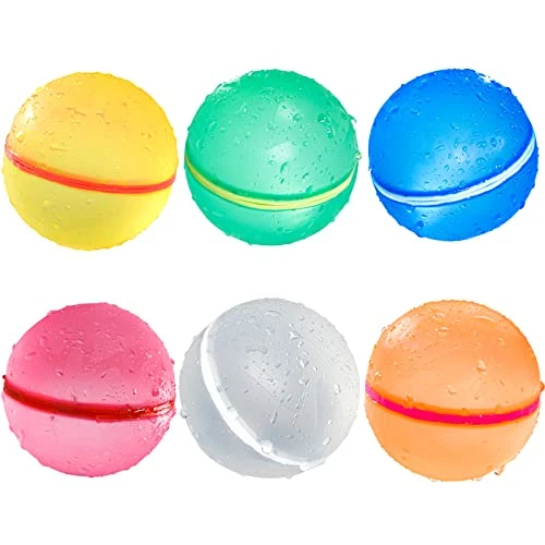 SOPPYCID Reusable Water Balloons For Kids Outdoor Toys,Quick Fill Silicone Magnetic Balloon Toys Age3+Boy Girl Pool Party Self Sealing Balls,Summer Water Fight Games Gift (6 Packs) 3 SOPPYCID Reusable Water Balloons For Kids Outdoor Toys,Quick Fill Silicone Magnetic Balloon Toys Age3+Boy Girl Pool Party Self Sealing Balls,Summer Water Fight Games Gift (6 Packs)