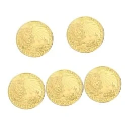 ABOOFAN 5pcs Commemorative Coins Challenge Maker Craft Kids Collective Home Constellation Game For Collection Gold Constellations Ornament Luck Lucky Metal Decorative Double Antique