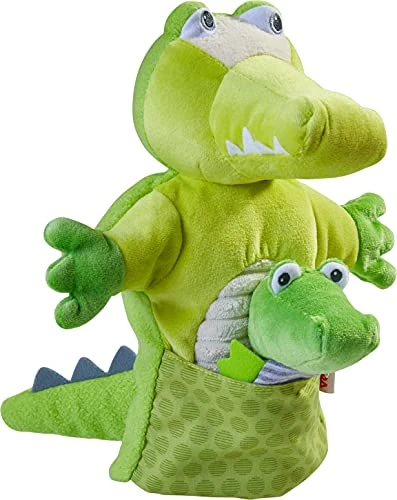 HABA Hand Puppet Crocodile With Baby Hatchling Finger Puppet 3 HABA Hand Puppet Crocodile With Baby Hatchling Finger Puppet