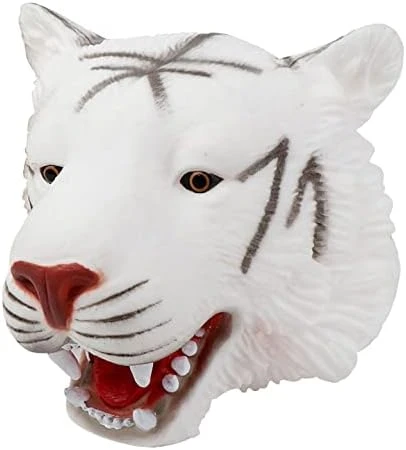 White Tiger Hand Puppets, Realistic Latex Soft Rubber Stretchy Animal Toy Animal Head Toys Storytelling Role Play Birthday Party Supplies For Kids Girls And Boys (White Tiger) 7 White Tiger Hand Puppets, Realistic Latex Soft Rubber Stretchy Animal Toy Animal Head Toys Storytelling Role Play Birthday Party Supplies For Kids Girls And Boys (White Tiger) - Image 5