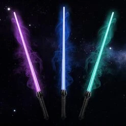 Light Up Saber - 3 Pack Light Up Saber 8 Colors With Fx Sound (Motion Sensitive) And Retractable Handle Multiplayer Galaxy Warrior, Christmas Gift Kids Party Gift