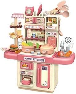 Kitchen Play Set With Accessories- Mini Kitchen Set With Realistic Light Sound - Indoor Games Kitchen Cooking Playset - Toys For Toddlers Children & Girls -Folkmanis Toys Shop 4110Ac59trL. AC