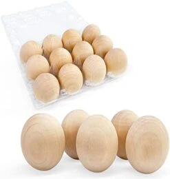 SGVV90 Wooden Fake Eggs Home Decor, Fake Easter Egg For Children DIY Game, Kitchen Craft Adornment, Food Toy Easter Gift For Kids (12 Pieces) -Folkmanis Toys Shop 411iyyUQtL. AC