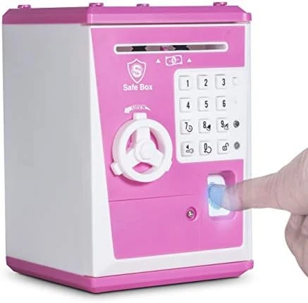 LIKE Toy Piggy Bank Safe Box Fingerprint ATM Bank ATM Machine Money Coin Savings Bank For Kids Pink 8 LIKE Toy Piggy Bank Safe Box Fingerprint ATM Bank ATM Machine Money Coin Savings Bank For Kids Pink - Image 6