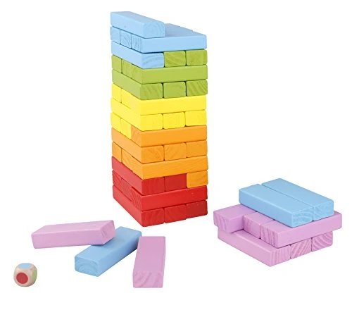 Pidoko Kids Wooden Stacking Building Blocks (49 Pcs) - Colorful Tumbling Blocks Board Games For Family Game Night - Montessori Toys Gifts, Includes Storage Bag 7 Pidoko Kids Wooden Stacking Building Blocks (49 Pcs) - Colorful Tumbling Blocks Board Games For Family Game Night - Montessori Toys Gifts, Includes Storage Bag - Image 5
