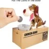 Kids Dog Piggy Bank, Piggy Bank, Robotic Coin Munching Toy Money Box, Dog Stealing Coin Bank, Dog Wagging Head Tail Ears Spinning Deposit Box,for Kids The Best Gift (Brown)