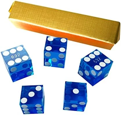 Yuanhe Set Of 5 Grade AAA Precision 19mm Serialized Casino Dice With Razor Edges And Corners - Red … 8 Yuanhe Set Of 5 Grade AAA Precision 19mm Serialized Casino Dice With Razor Edges And Corners - Red … - Image 6