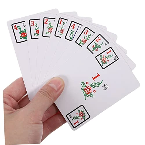 Toyvian 4 Sets Mahjong Poker Scrub Sets Chessboard Sets Travel Set 144 Paper Cards Travel Board Game Family Board Games Paper Mahjong For Party Travel Game Prop Mahjong Toy Frosted Props 5 Toyvian 4 Sets Mahjong Poker Scrub Sets Chessboard Sets Travel Set 144 Paper Cards Travel Board Game Family Board Games Paper Mahjong For Party Travel Game Prop Mahjong Toy Frosted Props - Image 3