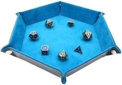 Kimairy DND Metal Dice Tray, Dice Folding Hexagon Tray Leather Dice Holder Velvet Rolling Storage Tray For Dice Games RPG DND Other Table Games And Candy Holder Storage Box (Cyan) 16 Kimairy DND Metal Dice Tray, Dice Folding Hexagon Tray Leather Dice Holder Velvet Rolling Storage Tray For Dice Games RPG DND Other Table Games And Candy Holder Storage Box (Cyan) -Folkmanis Toys Shop 412jkNZYaQL. AC
