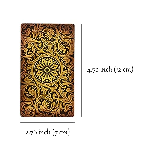 SUNHHX Tarot Cards, 78 Tarot Cards Deck PVC Waterproof Wrinkle Resistant Gold Foil Classic Tarot Cards With English Instructions Book, Tarot Cards For Beginners (Gold Rimless) 4 SUNHHX Tarot Cards, 78 Tarot Cards Deck PVC Waterproof Wrinkle Resistant Gold Foil Classic Tarot Cards With English Instructions Book, Tarot Cards For Beginners (Gold Rimless) - Image 2