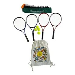 Traditional Garden Games TGG178 Doubles 3m Net Outdoor, Tennis Set, Garden Game, Sports Toy