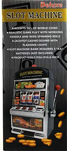 Matty's Toy Stop Deluxe Lucky 7's Slot Machine Bank With Jackpot Sound & Flashing Lights 7 Matty's Toy Stop Deluxe Lucky 7's Slot Machine Bank With Jackpot Sound & Flashing Lights - Image 5