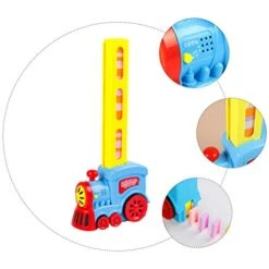 NUOBESTY Developmental Toys 1 Set Domino Train Toys Domino Train Model With Light And Music Building And Stacking Toy Christmas Toy For Kids Children's Toys -Folkmanis Toys Shop 413LvCowXFL