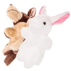 Vaguelly 1 Pair Wolf Hand Puppets Rabbit Hand Puppet Rabbit Stuffed Animal Puppet Animals Stuffed Plush Rabbit Kid Cartoon Parent- Cotton Decorate