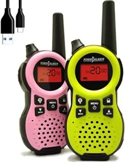 FreeTalker Walkie Talkie For Kids Toy Yard Game Camping, Relax At Park, No More Shouting, Flashlight, Gift 3 To 12, Play W/Neighbors 3 Miles Range Outdoor Open Space, Boy Girl 2Pack. (Balck) -Folkmanis Toys Shop 413X0FDRfFL. AC