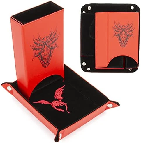 CASEMATIX Portable Dice Tower And Tray Set With Non-Scratch Felt Interior - Folding 8" Auto Dice Roller Dice Rolling Tower ForRandom Dice Rolling With Board Games, D&D And RPGs 9 CASEMATIX Portable Dice Tower And Tray Set With Non-Scratch Felt Interior - Folding 8" Auto Dice Roller Dice Rolling Tower ForRandom Dice Rolling With Board Games, D&D And RPGs - Image 7