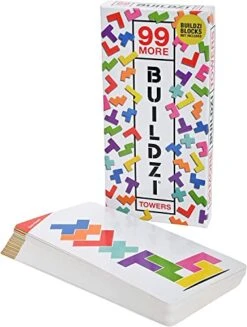 Tenzi BUILDZI And 99 More Ways To Play Bundle - Fast Stacking, Block Building Game With New Tower Constructions - Family Fun Party Game Expansion Pack - 2 To 4 Players - Ages 6 To 96 -Folkmanis Toys Shop 413wXNhwXdL