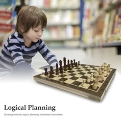 Magnetic Chess Set With Folding Chess Board, Magnetic Pieces, Storage Slots – Americas Toys Travel Games Set – Family Friendly Party Mini Сhess Game For Two Players (Ages 6+) Packaging May Vary -Folkmanis Toys Shop 413yCgdee8L