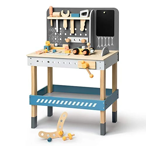 ROBUD Wooden Tool Workbench For Kids Toddlers, Toy Tools Set Gift For 3 4 5 6 7 Years Old And Up 3 ROBUD Wooden Tool Workbench For Kids Toddlers, Toy Tools Set Gift For 3 4 5 6 7 Years Old And Up