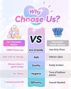 Reusable Water Bomb Balloons Silicone Self Sealing Splash Water Balls With Mesh Bag, Summer Fun Outdoor Toys For Kids, Water Games For Kids Backyard Swimming Pool Waterpark Glitter (12 Packs) -Folkmanis Toys Shop 414WHpZOWdL