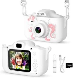 Kids Camera,Upgrade HD Digital Camera For Toddlers, Kid Camera Toys For 4 Year Old Girls Boys, Christmas Birthday Gifts For Age 3 4 5 6 7 8 9 10 Year Old With 32GB SD Card & Silicone Cover (Blue) -Folkmanis Toys Shop 414Wa8meL. AC