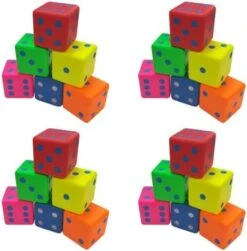 Macro Giant 3.2 Inch PU Soft Foam Playing Dice, Set Of 12, Black- Gold Color, Round Edge, Toy Brick, Board Games, Math Teaching, Kid Toy Gifts, Educational Toy -Folkmanis Toys Shop 414jGLDrhqL. AC