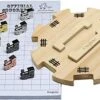 Exqline Mexican Train Dominoes Accessories - With 6.5" Pine Mexican Train Hub, 70-Sheets Mexican Train Score Pads And 8 Colored Die-Cast Train Markers, For Mexican Dominoes Train Game Set