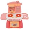 Drfeify Pretend Kitchen Game Set,Mini Size Kitchen Set With Sounds And Lights Educational Kids Cooking Toys Gifts Pretend Kitchen Game Set For Kids (888-19 Pink)
