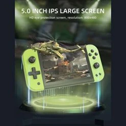 Yegan Powkiddy X51 Handheld Game Console With 5700+Games, 5inch HD IPS Screen Linux System Chip ATM7051 Portable Handheld Nostalgic Arcade Retro Game Machine, 64g, 3000mAh -Folkmanis Toys Shop 414smqURDAL