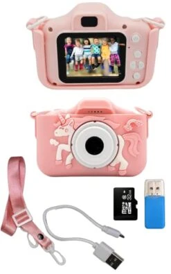 GENERIC Unicorn Digital Camera Toy For Girls 6-13 Years Old, Selfie Camera For Toddlers, Digital Camera Unicorn, Gift For Birthday, Christmas