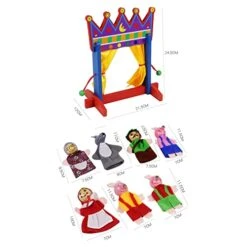 TOOYFUL Mini Puppet Stand Set Entertainment Toys Decorations Wooden Plush Doll Gifts Finger Puppets For Role Play Games Bookshelf Holiday Parties 9 TOOYFUL Mini Puppet Stand Set Entertainment Toys Decorations Wooden Plush Doll Gifts Finger Puppets For Role Play Games Bookshelf Holiday Parties -Folkmanis Toys Shop 415JM5KtQlL
