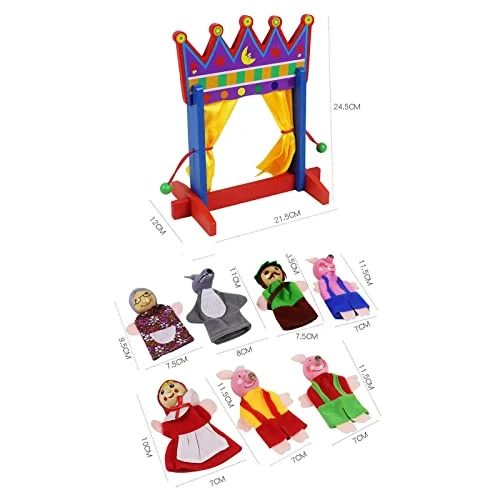 TOOYFUL Mini Puppet Stand Set Entertainment Toys Decorations Wooden Plush Doll Gifts Finger Puppets For Role Play Games Bookshelf Holiday Parties 6 TOOYFUL Mini Puppet Stand Set Entertainment Toys Decorations Wooden Plush Doll Gifts Finger Puppets For Role Play Games Bookshelf Holiday Parties - Image 4