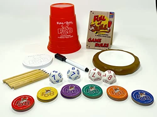 Full Of Bull! Hilariously Fun Dice Bluffing & Mental Math Game To Help Master STEM Multiplication & Addition Skills, Algebraic Thinking, Social IQ, Persuasion & Intuitive Reasoning. 4 Full Of Bull! Hilariously Fun Dice Bluffing & Mental Math Game To Help Master STEM Multiplication & Addition Skills, Algebraic Thinking, Social IQ, Persuasion & Intuitive Reasoning. - Image 2