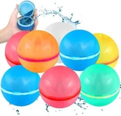SOPPYCID 16 Pcs Reusable Water Balloons, Easy Quick Fill & Self-Sealing Water Bombs, Soft Silicone Water Splash Ball, Magnetic Water Ball For Outdoor Games, Summer Toy -Folkmanis Toys Shop 415aSID2WHL. AC