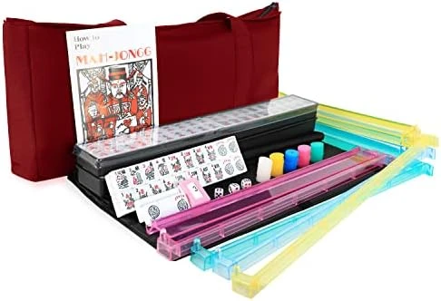 ORIENTOOLS Chinese Mahjong Game Set - 1.5" Large Mah Jongg Set - Green Mahjong Tiles Set Contains 144 Melamine Tiles, 2 Spare Tiles 9 ORIENTOOLS Chinese Mahjong Game Set - 1.5" Large Mah Jongg Set - Green Mahjong Tiles Set Contains 144 Melamine Tiles, 2 Spare Tiles - Image 7