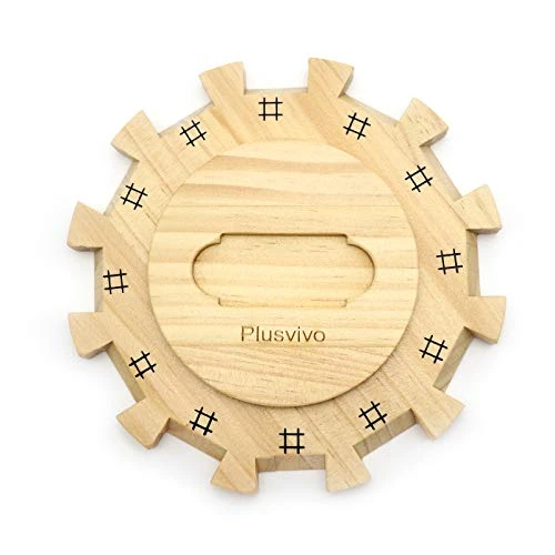 Plusvivo Dominoes Mexican Train Hub Up To 12 Players, Wooden Mexican Train Hub Centerpiece With Felted Bottom Made Of Superior Pine 7 Plusvivo Dominoes Mexican Train Hub Up To 12 Players, Wooden Mexican Train Hub Centerpiece With Felted Bottom Made Of Superior Pine - Image 5