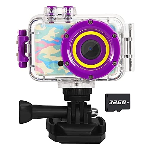 Luoba Kids Camera Waterproof Toddler Digital Camera For Kids 3 4 5 6 7 8 Year Old Children Underwater Cameras Toys Age 3-8 Girls Boys Birthday Gifts Mini HD Sport Recorder With 32GB SD Card(Purple) 3 Luoba Kids Camera Waterproof Toddler Digital Camera For Kids 3 4 5 6 7 8 Year Old Children Underwater Cameras Toys Age 3-8 Girls Boys Birthday Gifts Mini HD Sport Recorder With 32GB SD Card(Purple)