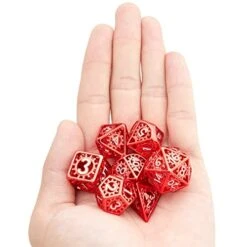 Metal Dice Set D&D, Dungeons And Dragons DND Dice Set, Retro Number Rainbow Unique Polyhedron Game Metal Dice Set -Folkmanis Toys Shop 416AS0wGvUL