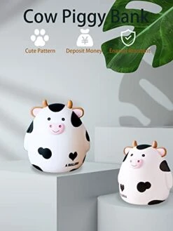 Cow Piggy Bank,Kids Money Bank For Boys,Cute Coin Bank Large Piggy Banks,Plastic Animal Banks Birthday For Boys Girls,Adult Coin Saving Boxes Home Decoration(White) 13 Cow Piggy Bank,Kids Money Bank For Boys,Cute Coin Bank Large Piggy Banks,Plastic Animal Banks Birthday For Boys Girls,Adult Coin Saving Boxes Home Decoration(White) -Folkmanis Toys Shop 416GB6s5r9L