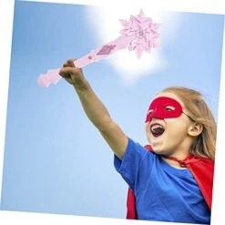 BESTOYARD 2 Pcs Snowflake Glitter Stick Makeup Toys Girls Clothing Set Fairy Wand Princess Costume Christmas Necklace Earring Light Up Snowflake Beautiful Flashing Toy Party Flashing Wand -Folkmanis Toys Shop 416KVhHp6pL