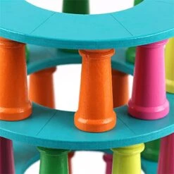 XIANDIAN Wooden Tower Stacking Game, Smooth Surface, Hand Safety Polishing, For Kids Ages 4-8 To Build, Help To Develop Hand And Eye Coordination, Strategic Thinking Skills 10 XIANDIAN Wooden Tower Stacking Game, Smooth Surface, Hand Safety Polishing, For Kids Ages 4-8 To Build, Help To Develop Hand And Eye Coordination, Strategic Thinking Skills -Folkmanis Toys Shop 416MgoIy03L