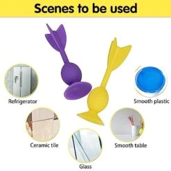 PartyGears 10 Pack Silicone Suck Darts With 1 Taget Fidget Suction Cup Sports Throwing Game Toy Sets Yellow And Purple, Outdoor Indoor Game Sporting 8 PartyGears 10 Pack Silicone Suck Darts With 1 Taget Fidget Suction Cup Sports Throwing Game Toy Sets Yellow And Purple, Outdoor Indoor Game Sporting -Folkmanis Toys Shop 416Rizwex5L