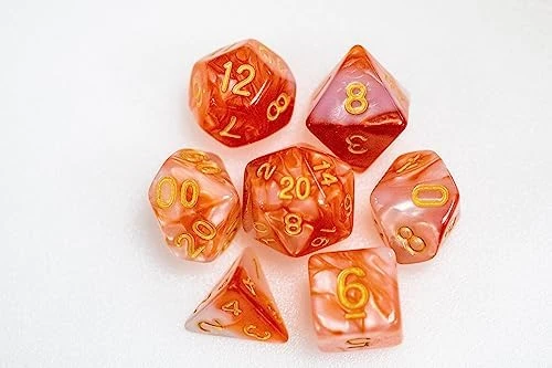 Sharp Edge Dice Set For DND For Dungeons And Dragons Ttrpg Games, Multi-Sided RPG Polyhedral Resin Roleplaying Games (Orange Red White) 14 Sharp Edge Dice Set For DND For Dungeons And Dragons Ttrpg Games, Multi-Sided RPG Polyhedral Resin Roleplaying Games (Orange Red White) - Image 12