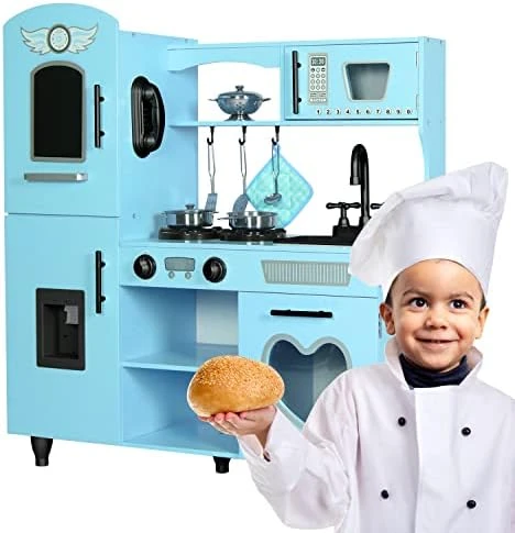 TaoHFE Kitchen Set For Kids Wooden Play Kitchen Toy Kitchen Sets For Boys Gift White Kitchen For Toddlers Kids Kitchen Playset Toys Kitchen Set For Kids Age 3+ Pretend Play With Lights & Sounds(White) 8 TaoHFE Kitchen Set For Kids Wooden Play Kitchen Toy Kitchen Sets For Boys Gift White Kitchen For Toddlers Kids Kitchen Playset Toys Kitchen Set For Kids Age 3+ Pretend Play With Lights & Sounds(White) - Image 6