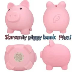 Large Piggy Bank Plus For Sbrvaniy Unbreakable Money Bank,Large Size Coin Bank For Boys And Girls, My First Gifts For Birthday, Christmas, Baby Shower (Pink) 15 Large Piggy Bank Plus For Sbrvaniy Unbreakable Money Bank,Large Size Coin Bank For Boys And Girls, My First Gifts For Birthday, Christmas, Baby Shower (Pink) -Folkmanis Toys Shop 416kwk0E2nL