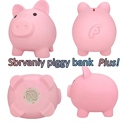 Large Piggy Bank Plus For Sbrvaniy Unbreakable Money Bank,Large Size Coin Bank For Boys And Girls, My First Gifts For Birthday, Christmas, Baby Shower (Pink) 7 Large Piggy Bank Plus For Sbrvaniy Unbreakable Money Bank,Large Size Coin Bank For Boys And Girls, My First Gifts For Birthday, Christmas, Baby Shower (Pink) - Image 5